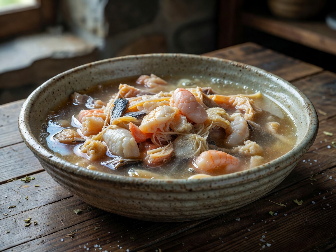 Fermented seafood serving dish