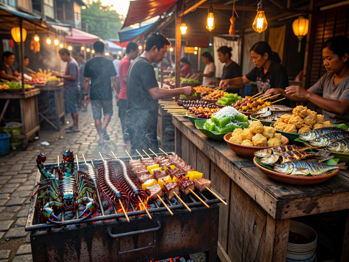 Street stall selling boiled Balut duck eggs in Manila